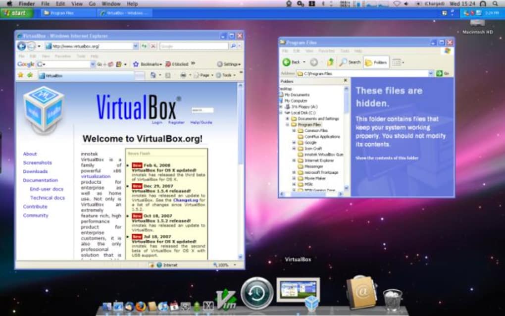 Virtualbox mac os x image